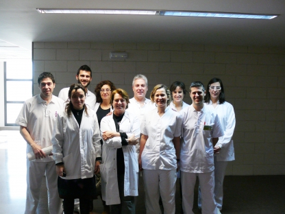 Parte del equipo de rehabilitación del Hospital Son Llàtzer